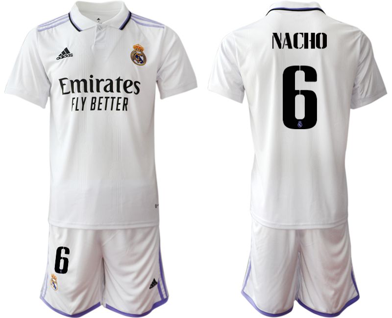 Men 2022-2023 Club Real Madrid home white #6 Soccer Jersey->real madrid jersey->Soccer Club Jersey
